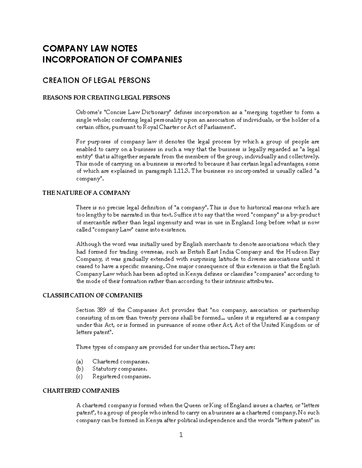 company-law-notes-kenya-company-law-notes-incorporation-of