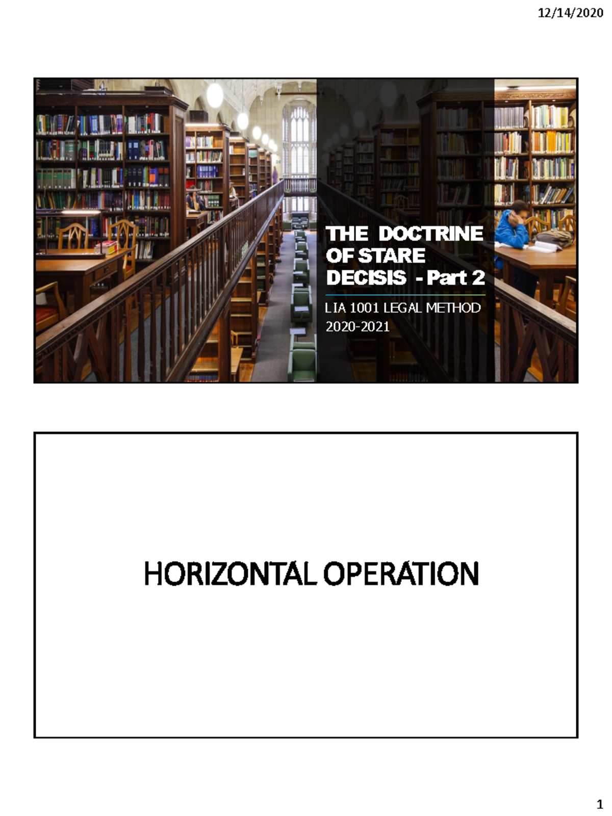 THE Doctrine OF Stare Decisis - Part 2 - THE DOCTRINE OF STARE DECISIS ...