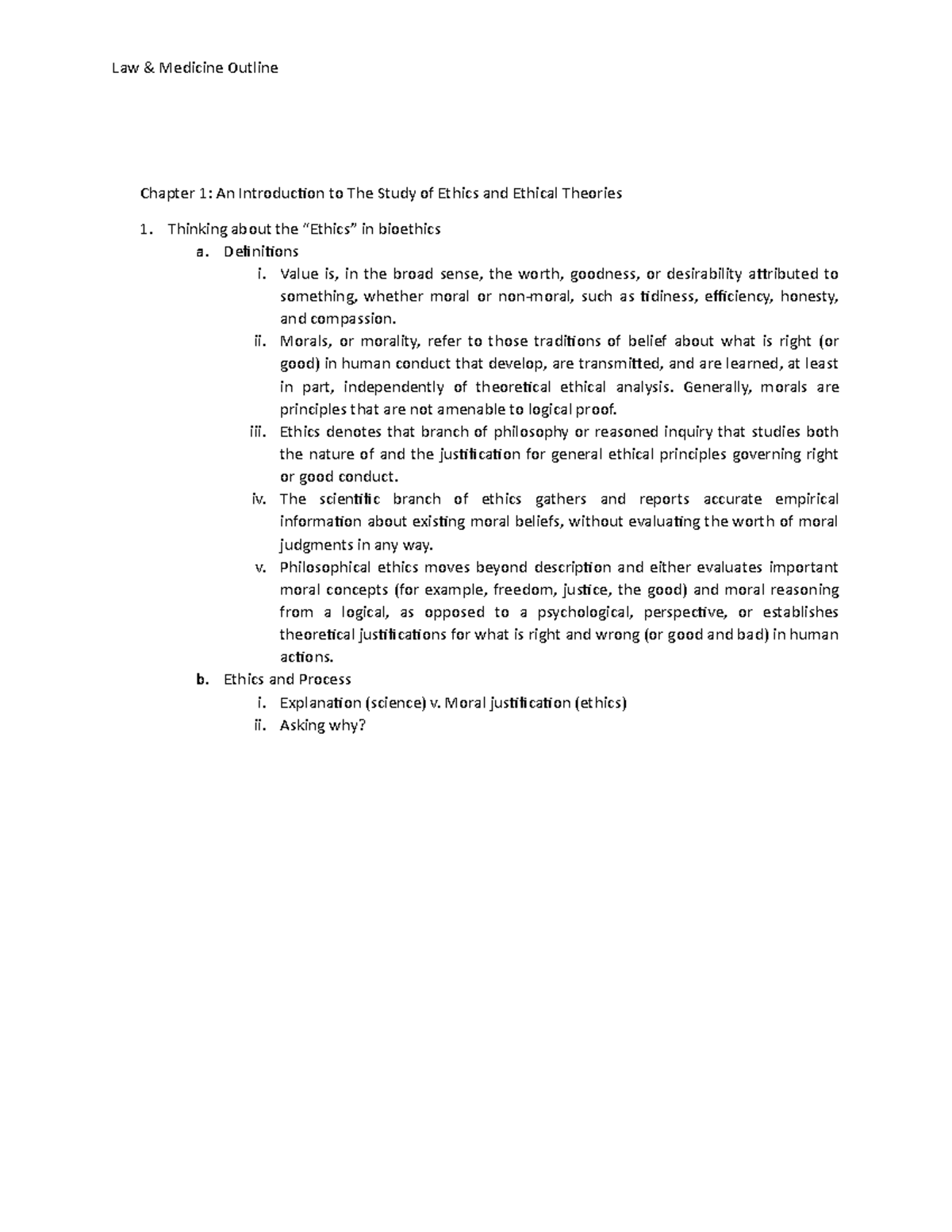 BIOETHICS CASE LAW SUMMARIES - Chapter 1: An Introduction to The Study ...