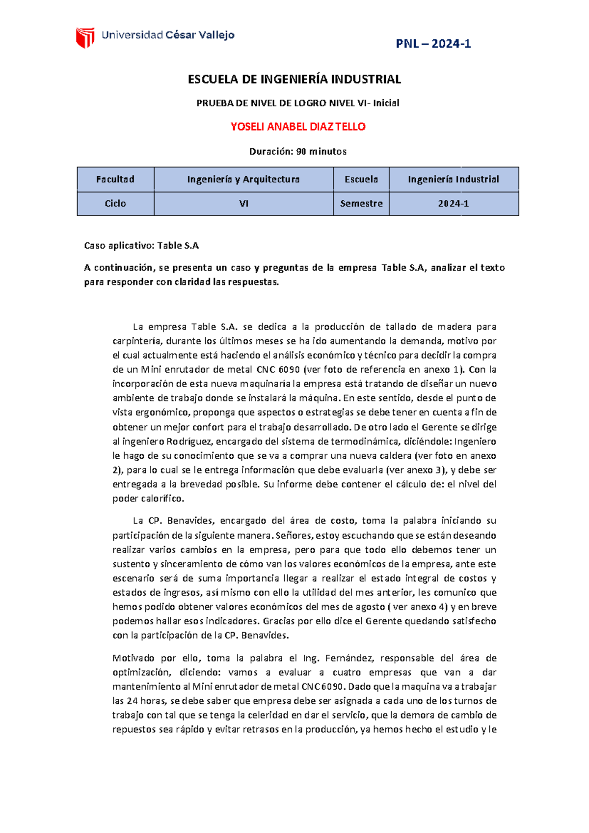 Cuestionario PNL II - Inicial Y Final HDT 2 - ESCUELA DE INGENIERÍA ...