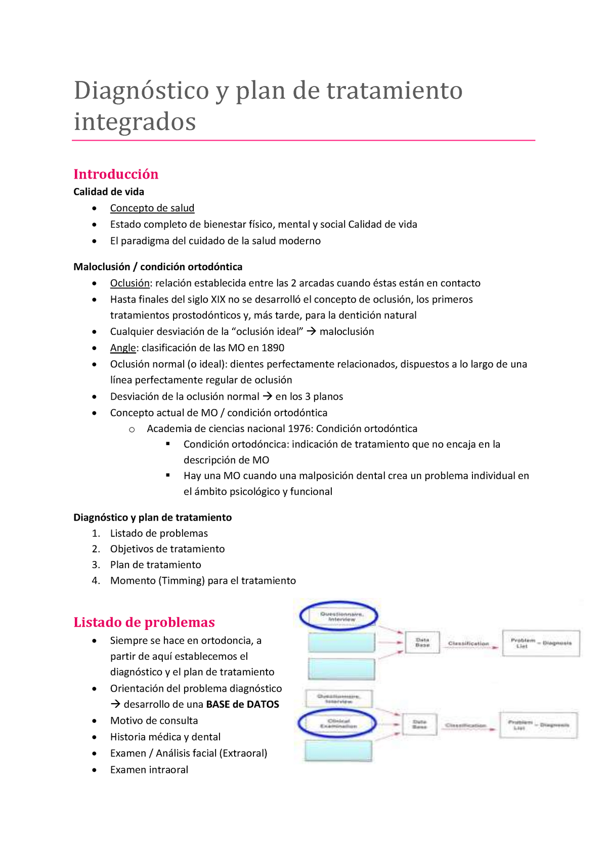 Diagnóstico Y Plan De Tratamiento Integrados - Diagnósticó Y Plan De ...