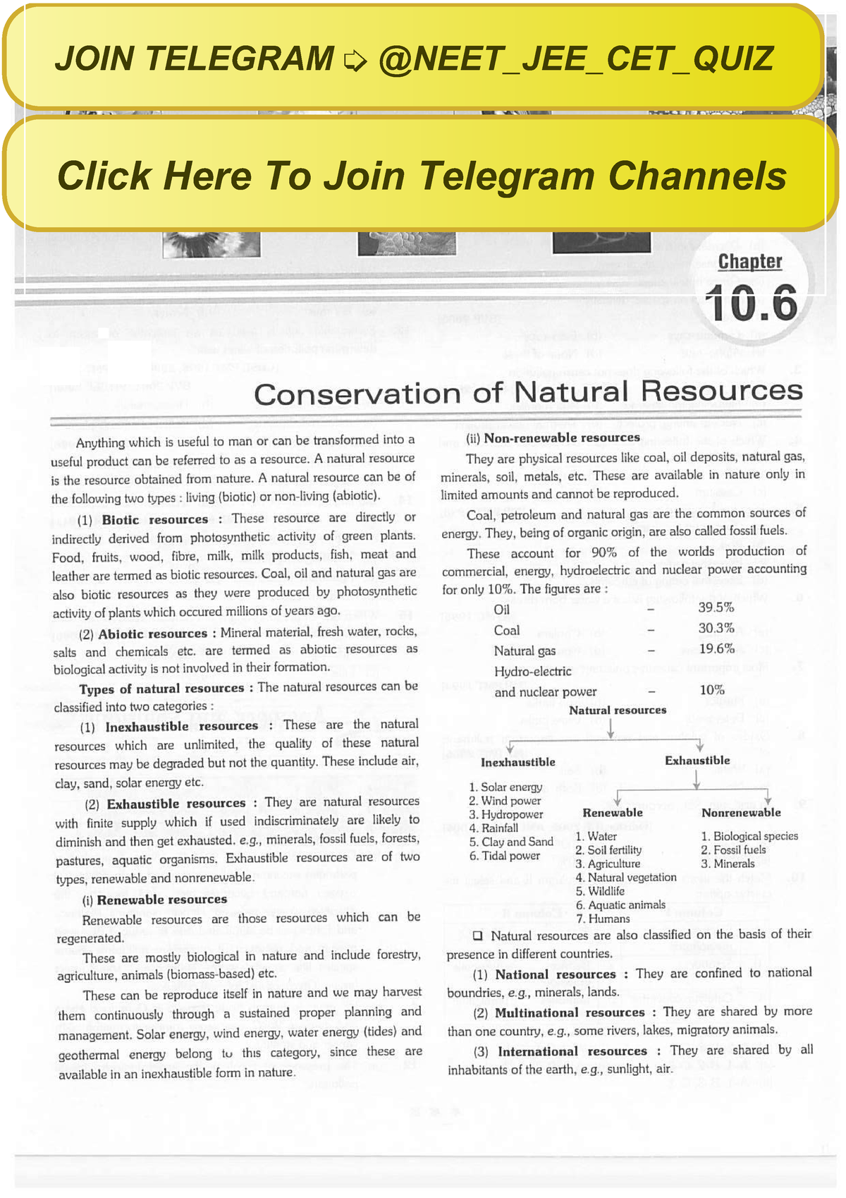 45. Conservation OF Natural Resources Biology Notes - B.tech CSE - Studocu