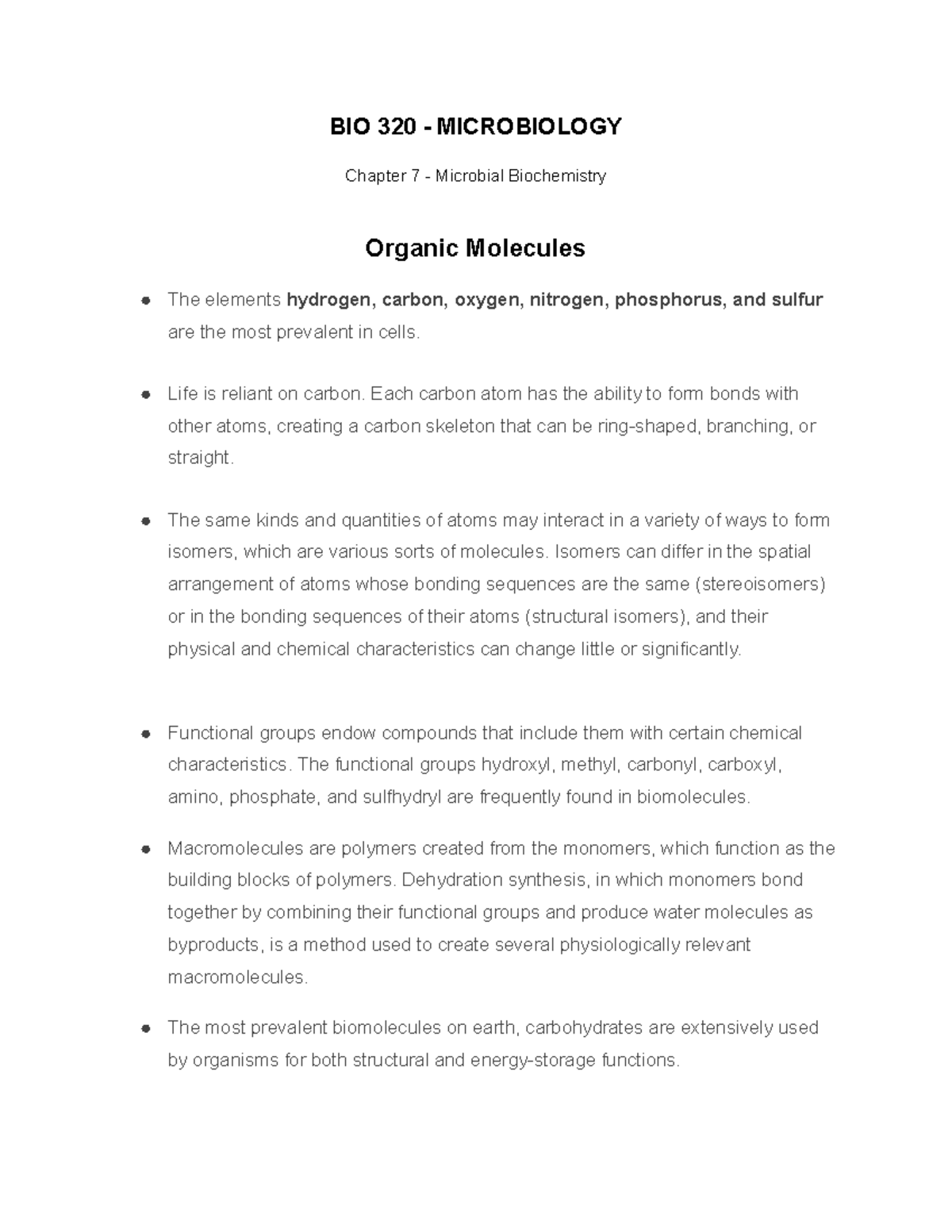 Microbiology Chapter 7 - BIO 320 - MICROBIOLOGY Chapter 7 - Microbial ...