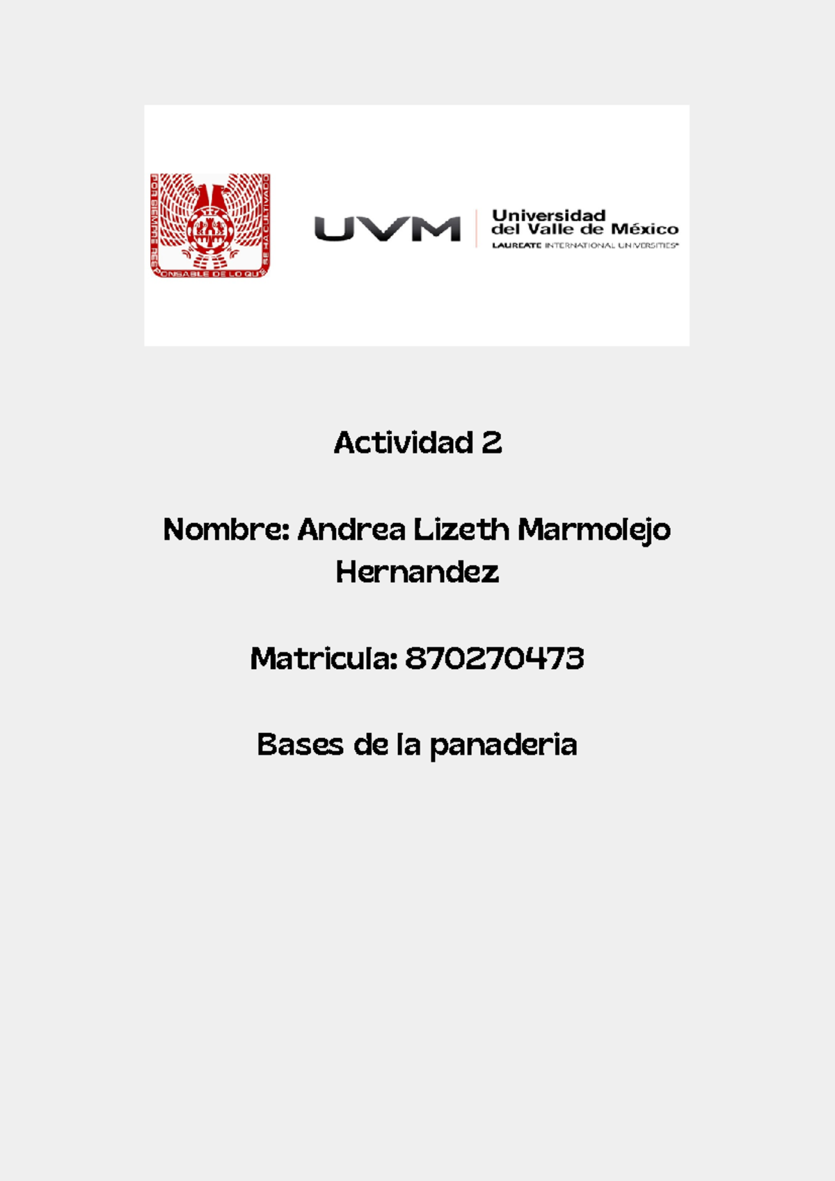 A2 ALMH - huia - Actividad 2 Nombre: Andrea Lizeth Marmolejo Hernandez ...