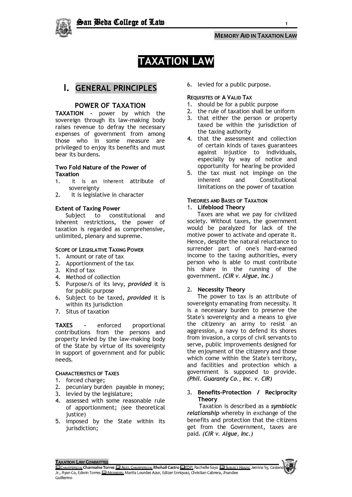 income-taxation-san-beda-memory-aid-in-taxation-law-taxation-law