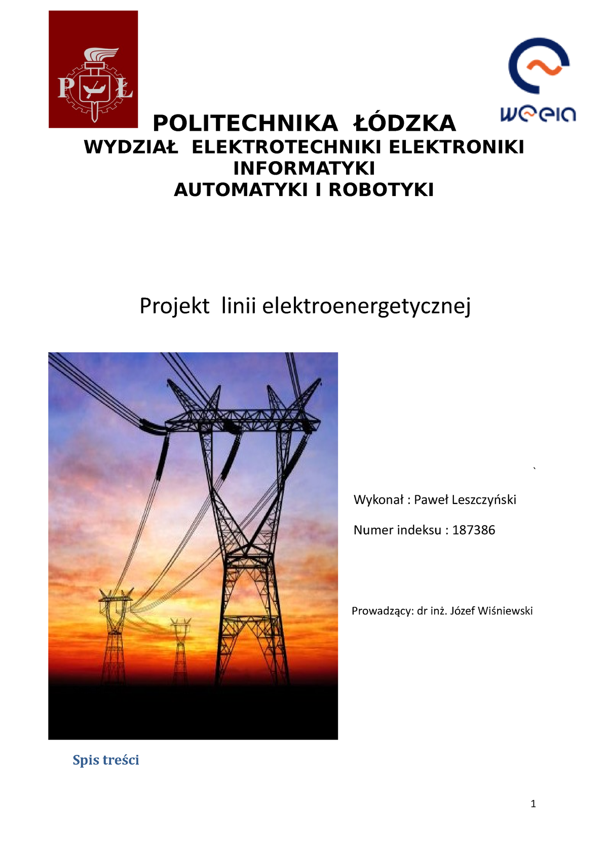 projektwisniewski-projekt-linie-elektroenergetyczne-politechnika