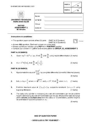 Report Freerider in assignment group - engineering drawing - UiTM - Studocu