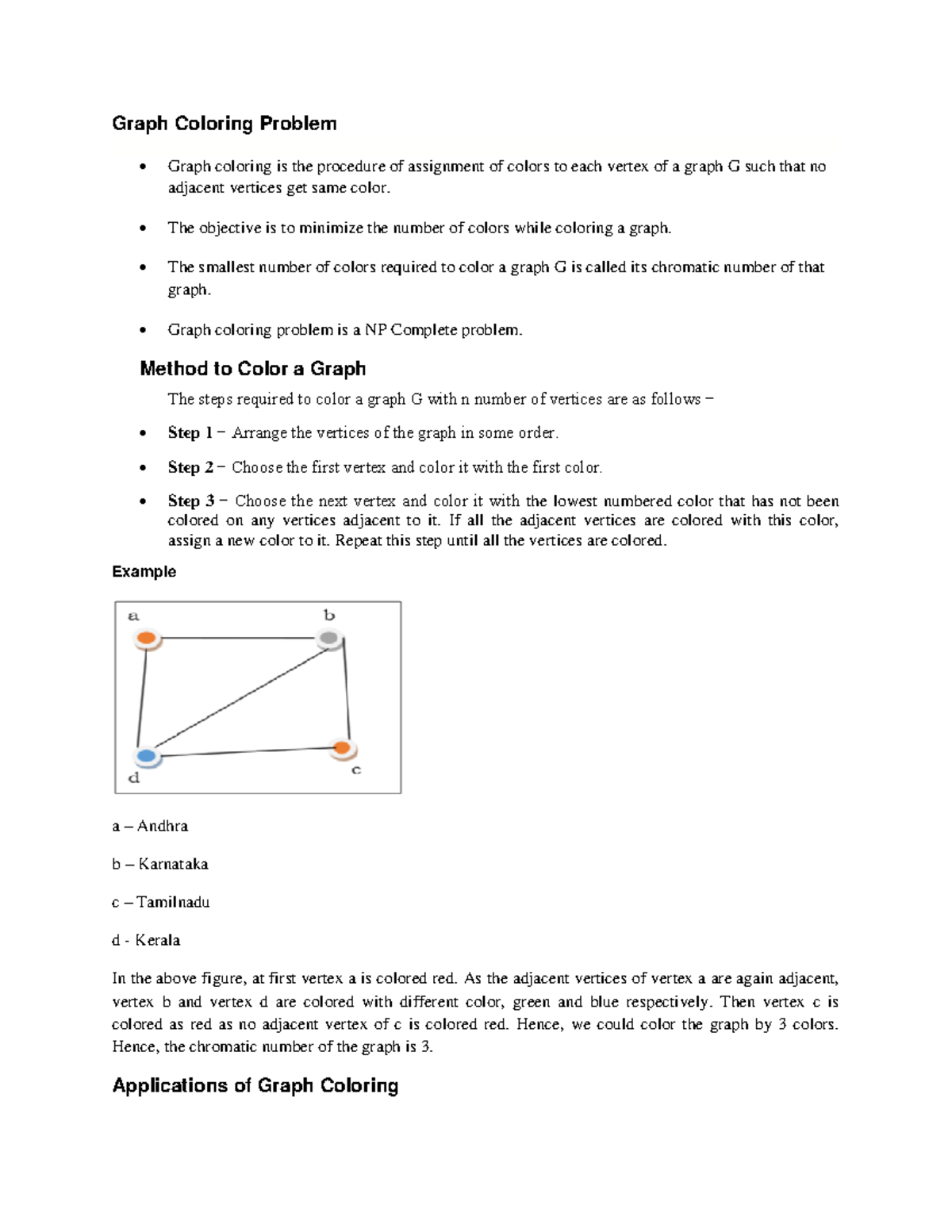 Graph Coloring Problem - The Objective Is To Minimize The Number Of ...