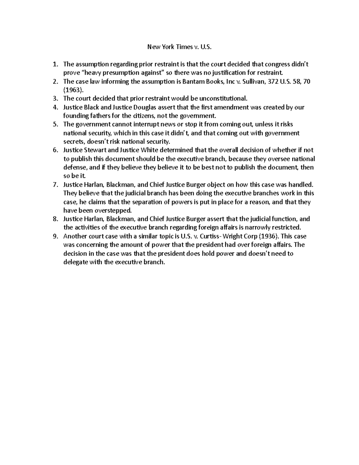 New York Times v. U.S SCOTUS explanation New York Times v. U. The