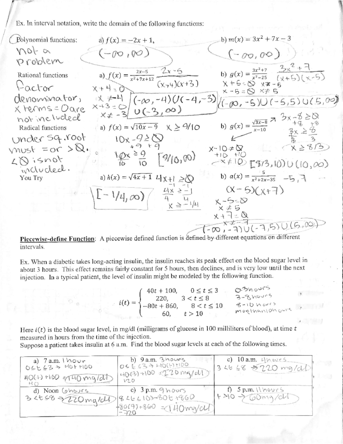 1470.3 - 1470 - 3.2 NOTES 3/6 - Domain, Range, Piecewise Notes pg 3 of ...