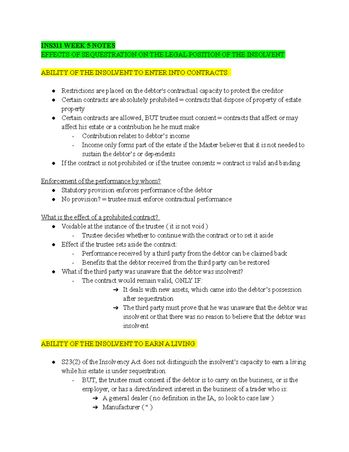 effects-of-sequestration-on-the-legal-position-of-the-insolvent