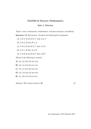 Discrete Mathematics Chap1 Exercise 2 Quiz - Answers To Homework 2 ...