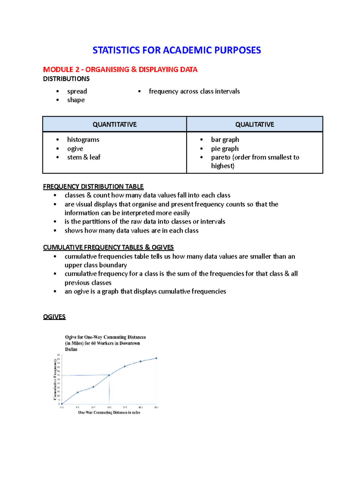 Statistics FOR Academic Purposes Notes - STATISTICS FOR ACADEMIC ...