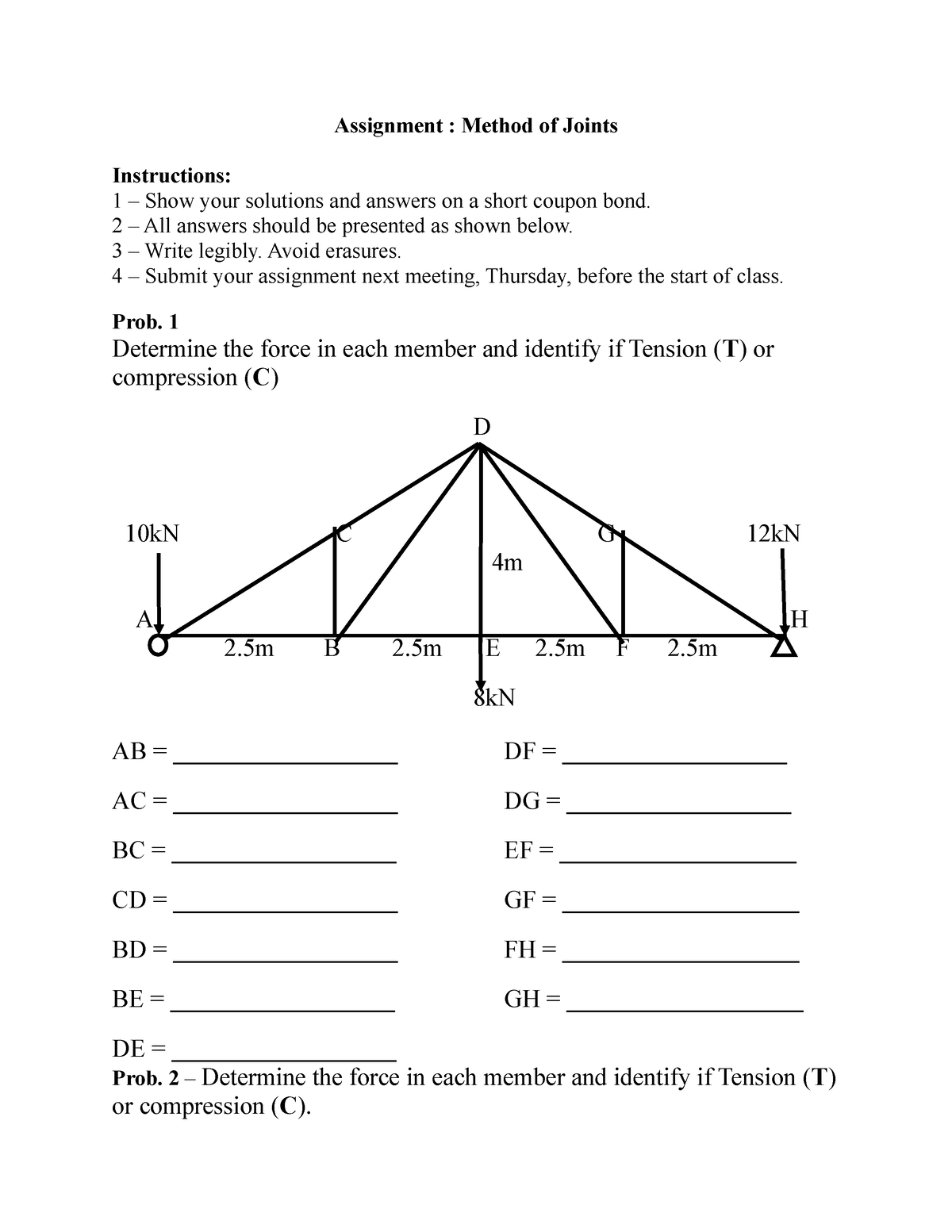 assignment on joints pdf