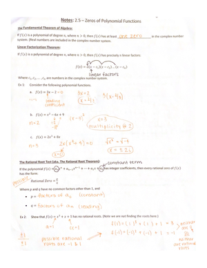 1 - Precalculus Guided Notes - Notes: 1 – Transformations Of Functions ...