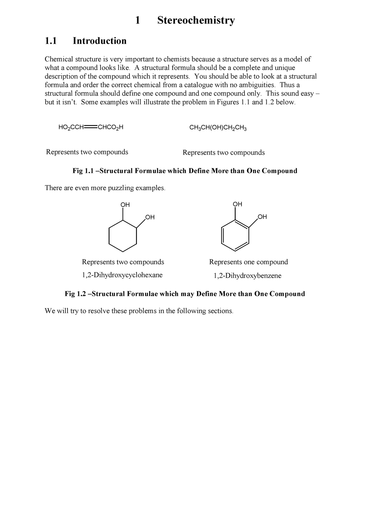 Stereochemistry Notes - 1 1 Stereochemistry Introduction Chemical ...