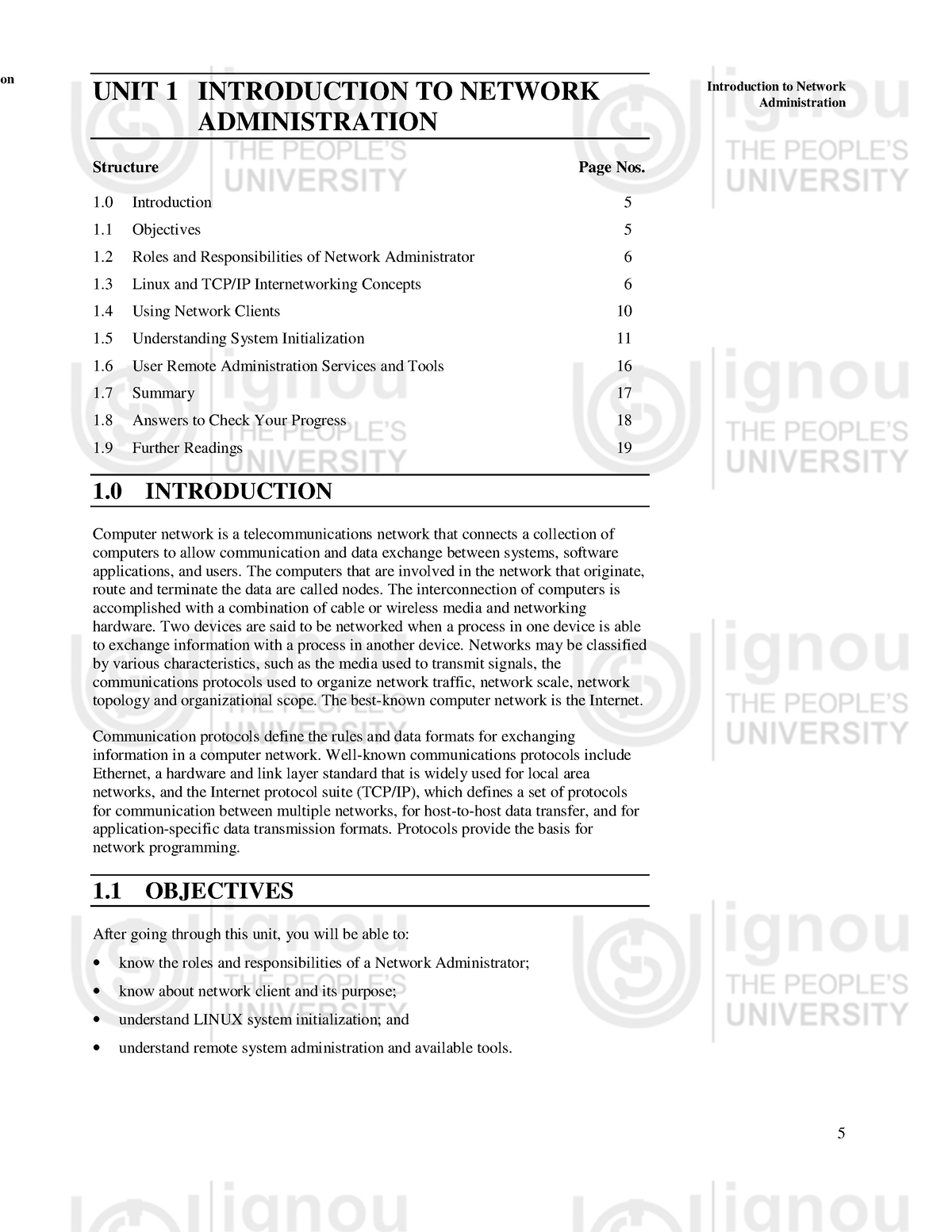 Unit-1 - For Learning - Introduction To Network Administration UNIT 1 ...