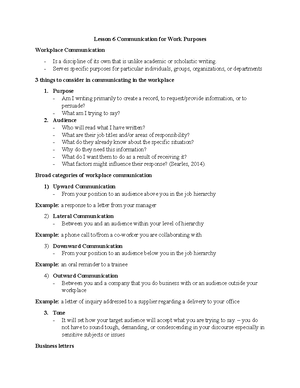 Module 16c Communication for Work Purposes - Identify the benefits of ...