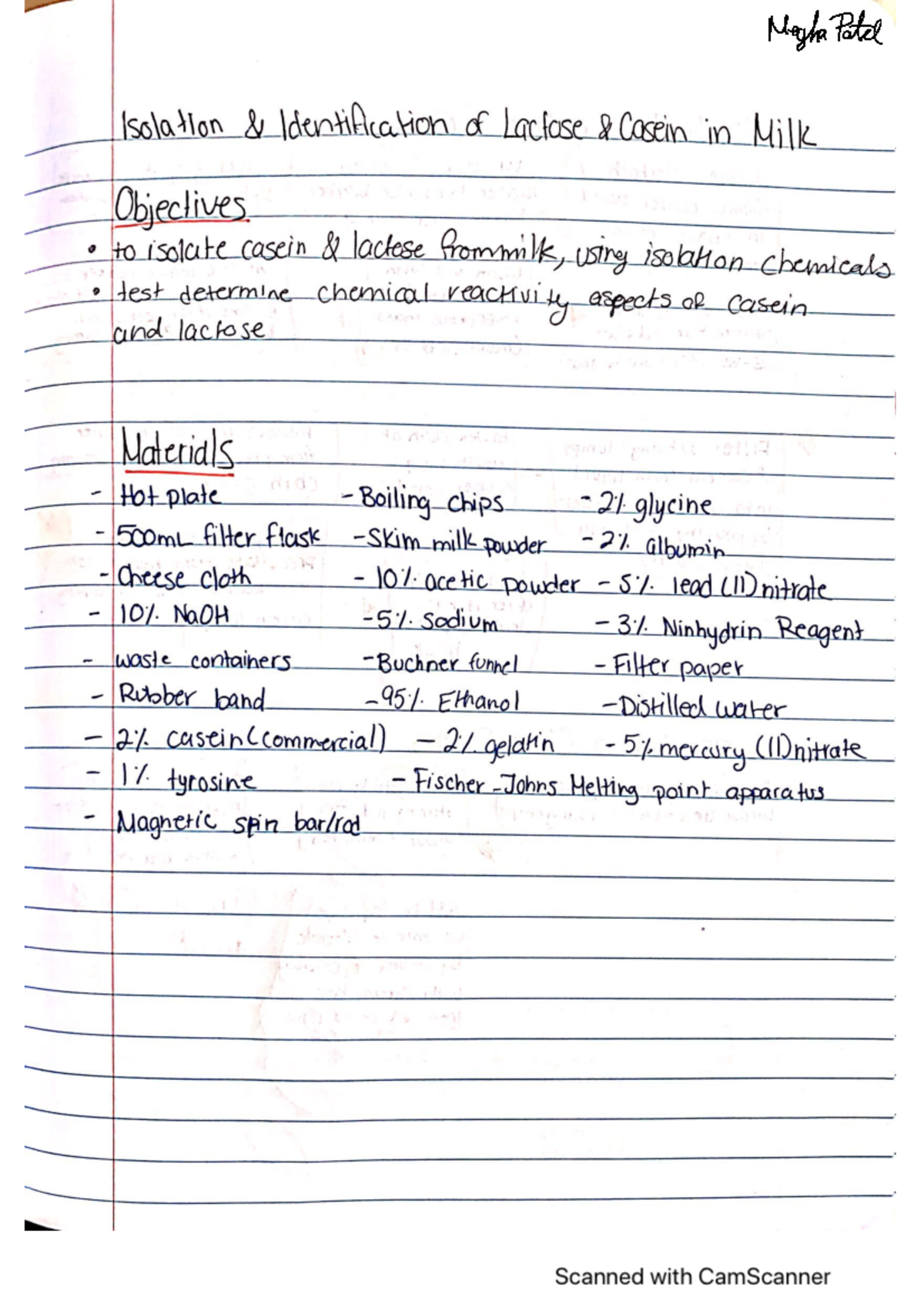 pre lab chemistry matriculation experiment 3