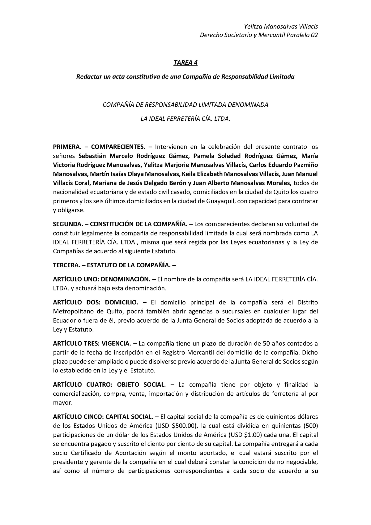 Introducir 53 Imagen Modelo De Acta Constitutiva De S