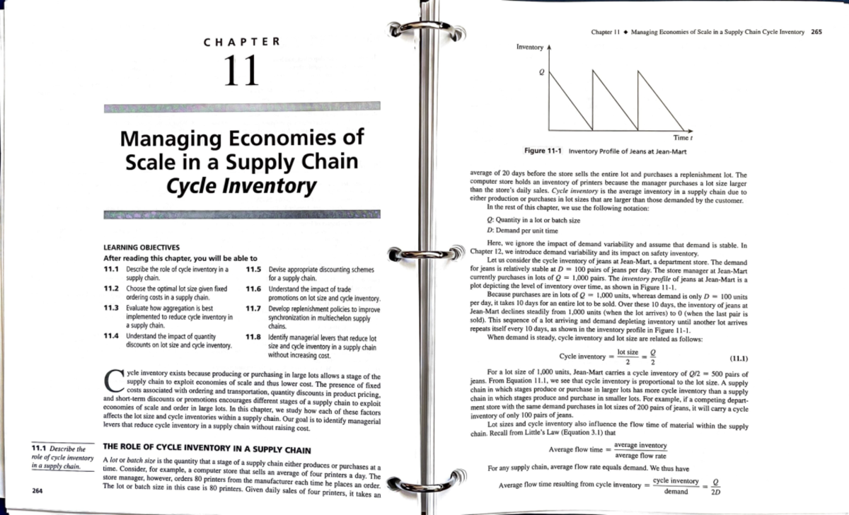 Supply 11TH Chapter - 11 Describe the role of cycle inventory in a ...