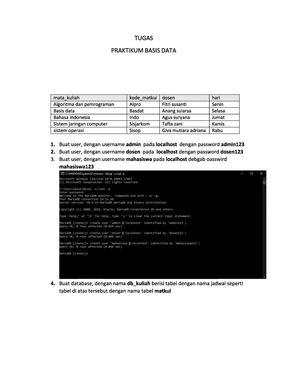 Jurnal Modul 4 - Praktikum Basis Data - Basis Data - Studocu