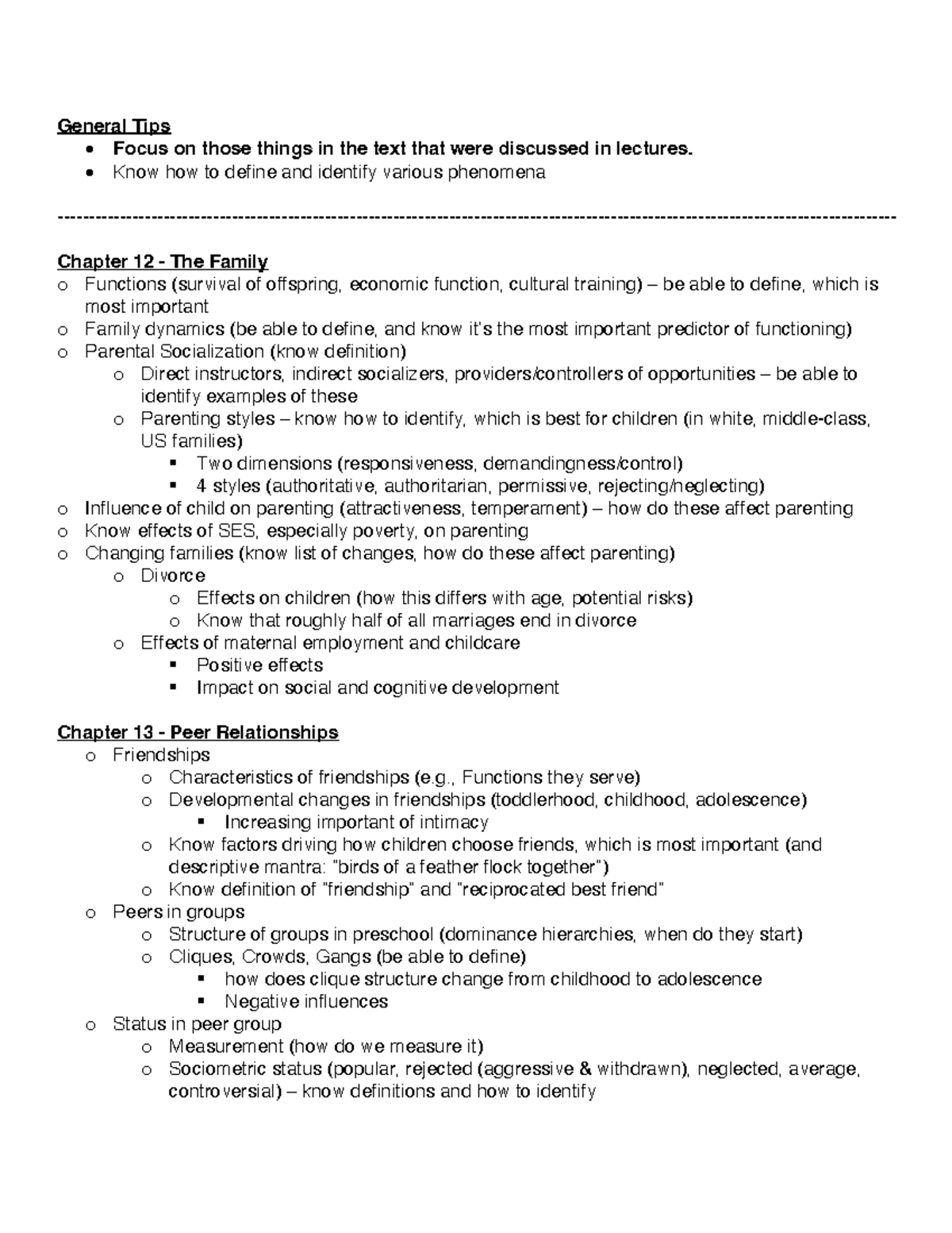 Outline review exam4 ws23-1 - General Tips - Focus on those things in ...