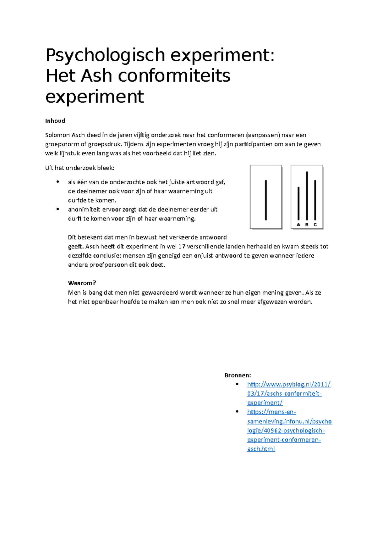 psychologisch experiment