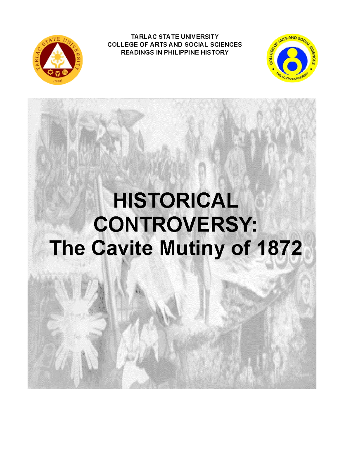 Controversy - The Cavite Mutiny Of 1872-1 - TARLAC STATE UNIVERSITY ...