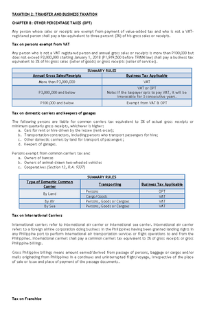 Chapter 6 Donor's Tax - TAXATION 2: TRANSFER AND BUSINESS TAXES DONOR’S ...