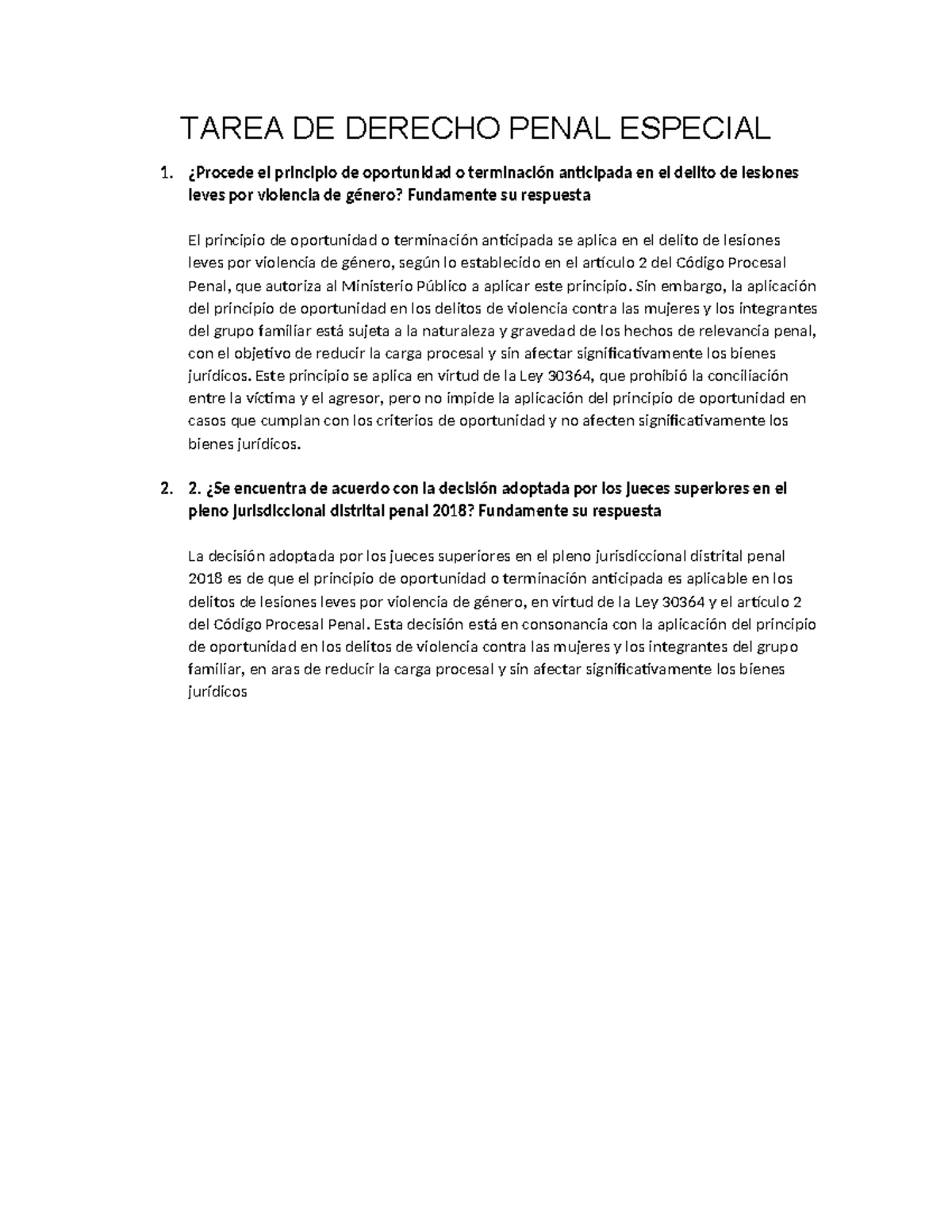 Tarea de derecho penal especial semana 3 - TAREA DE DERECHO PENAL ...