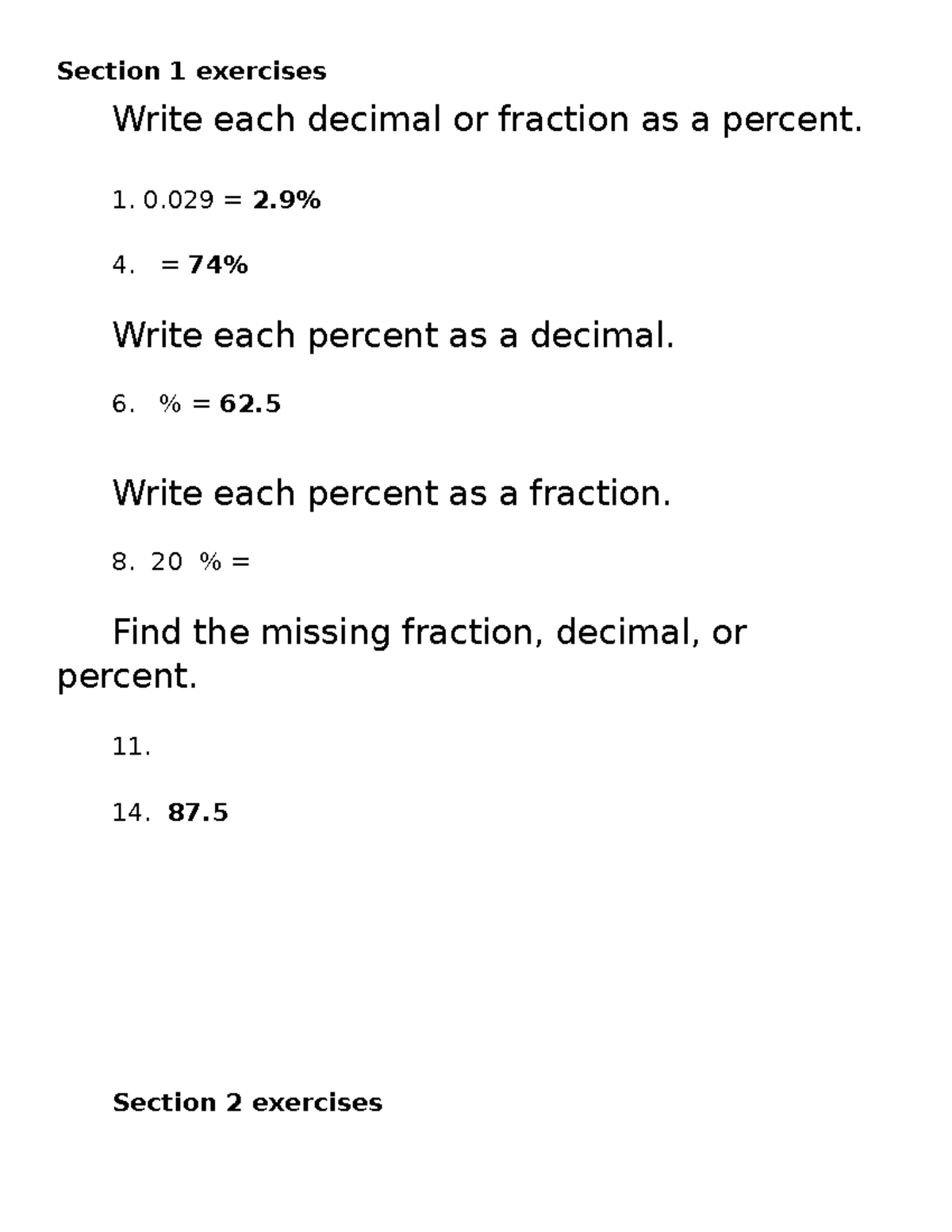 Chapter 5- Exercises - Activity - Section 1 exercises Write each ...