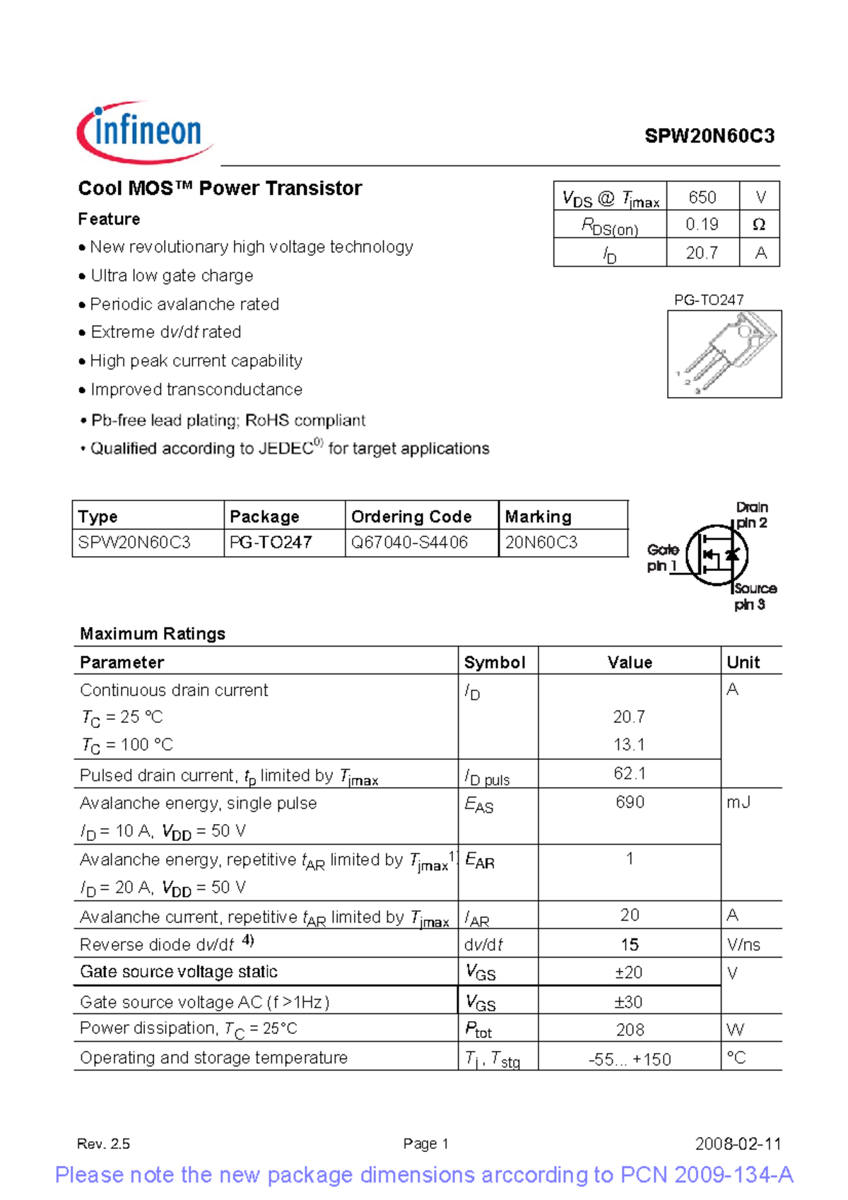 20n60 power mosfet to 247 datasheet - Electronic Devices - ED1 - StuDocu