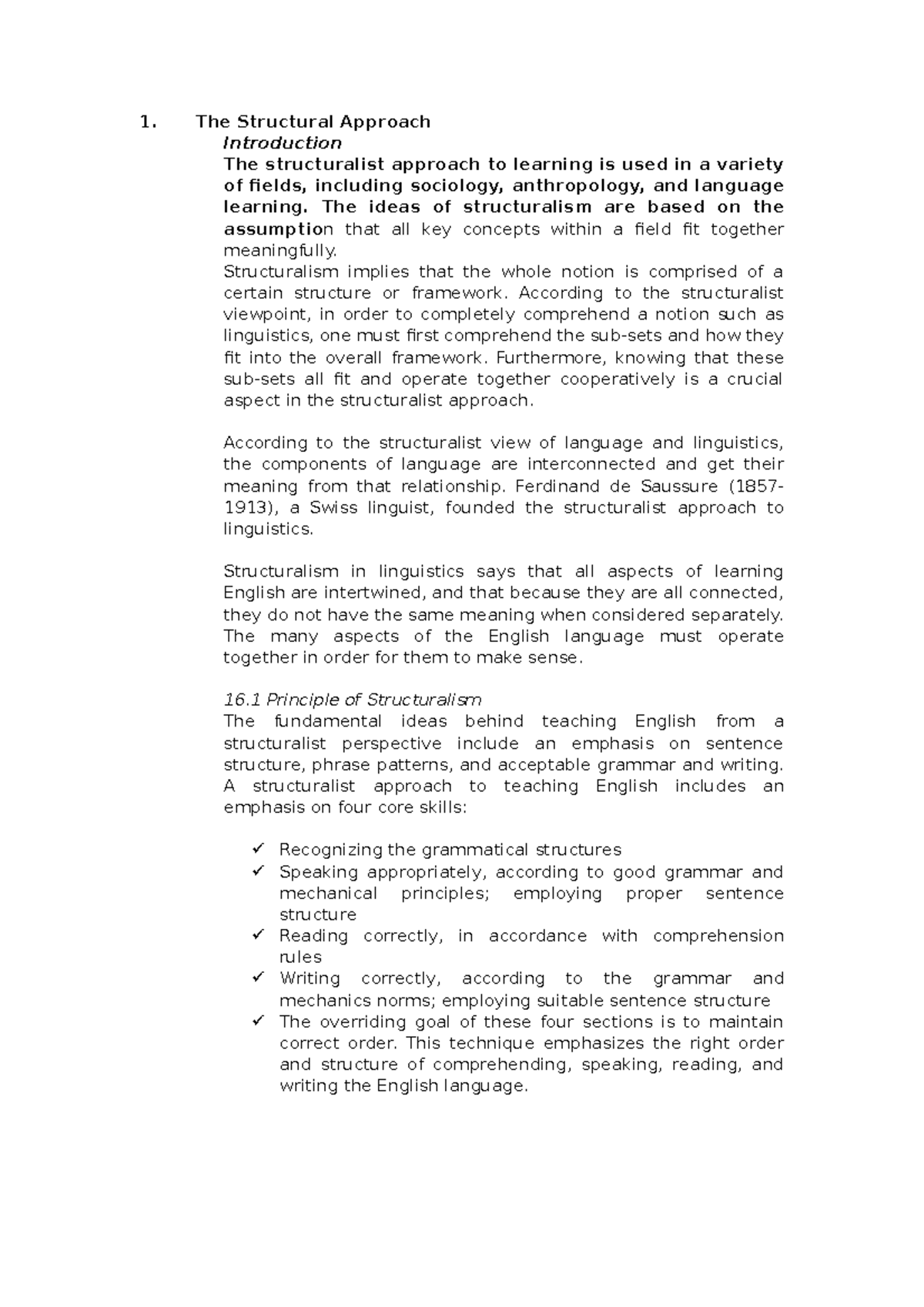 Structural - ELT METHODS AND APPROCHES - The Structural Approach ...