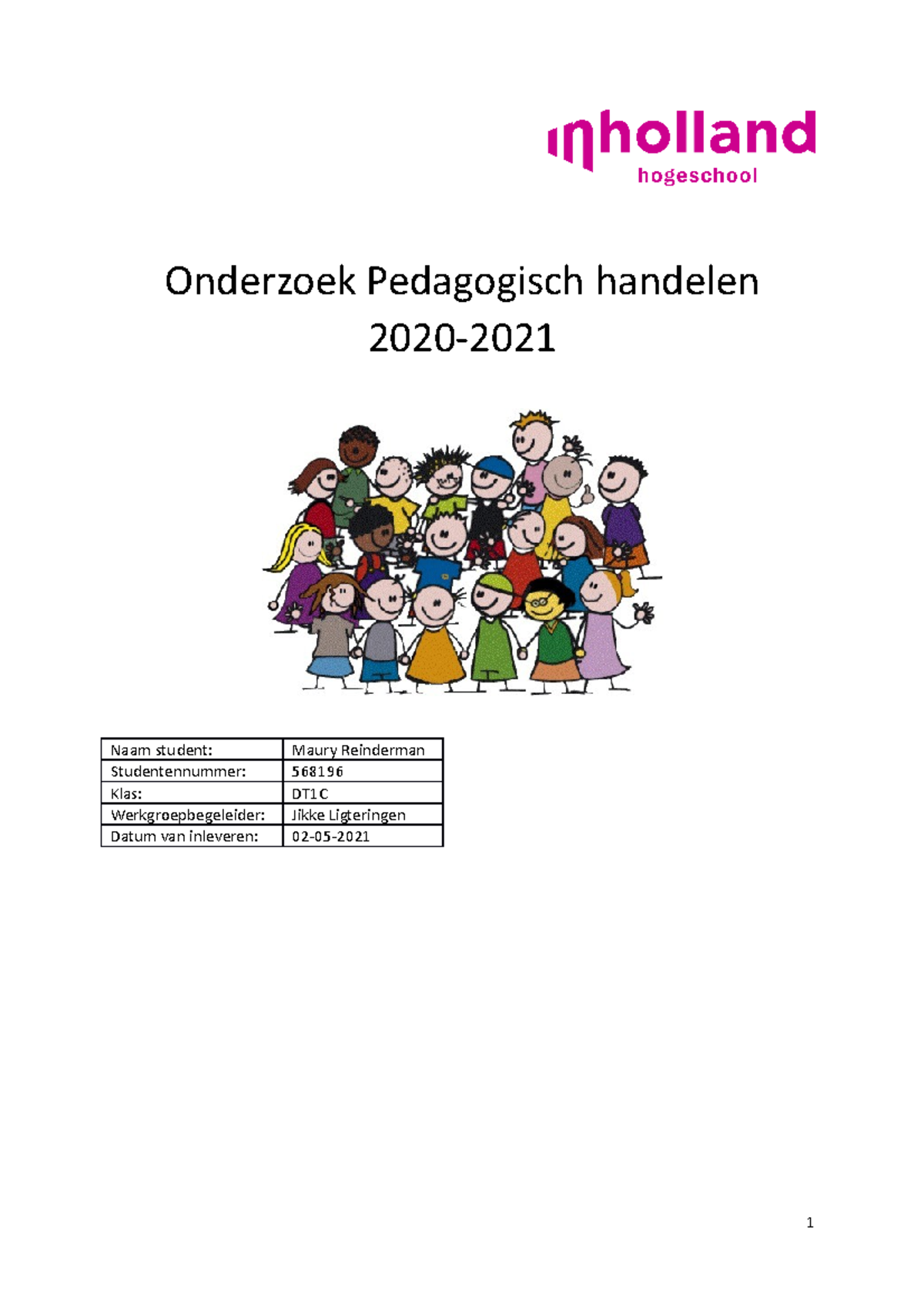 Onderzoek Pedagogisch Handelen - Tweede Onderzoek Van De Opleiding ...