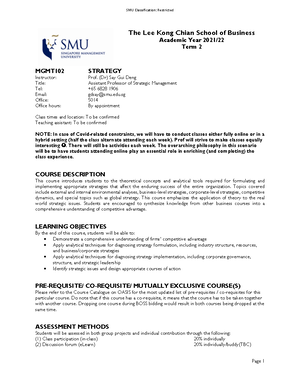 MGMT102 Team Project Grading Rubrics - SMU Classification: Restricted ...