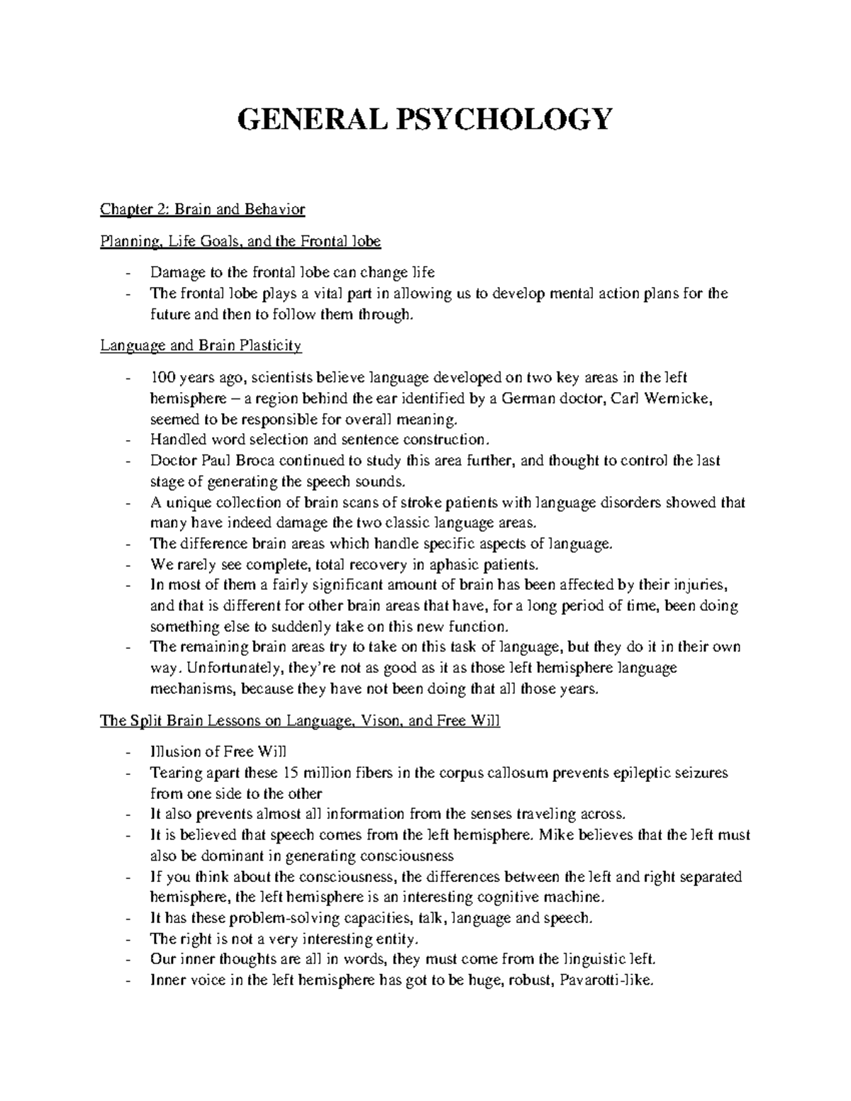 General Psychology Notes 1 Chapter 2 General Psychology Chapter 2 General Psychology Notes 1 Chapter 2 General Psychology Chapter 2