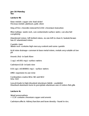 Tox+302+lecture+9b+-+Ocean+problems - Lecture 9b – Ocean problems TOX ...