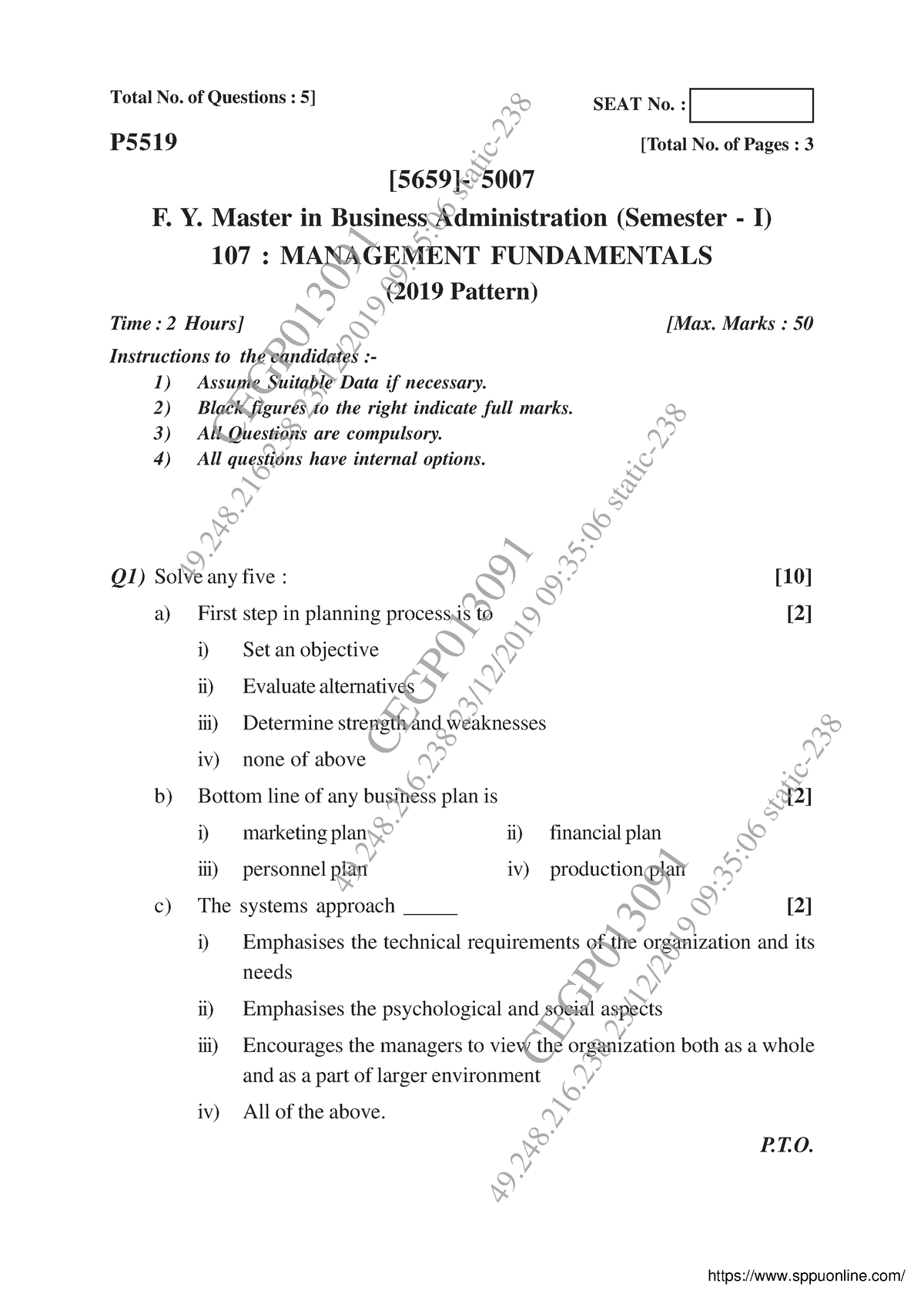 mba 1st sem assignment