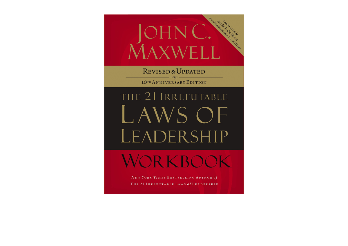 Ebook download The 21 Irrefutable Laws of Leadership Workbook Revised ...