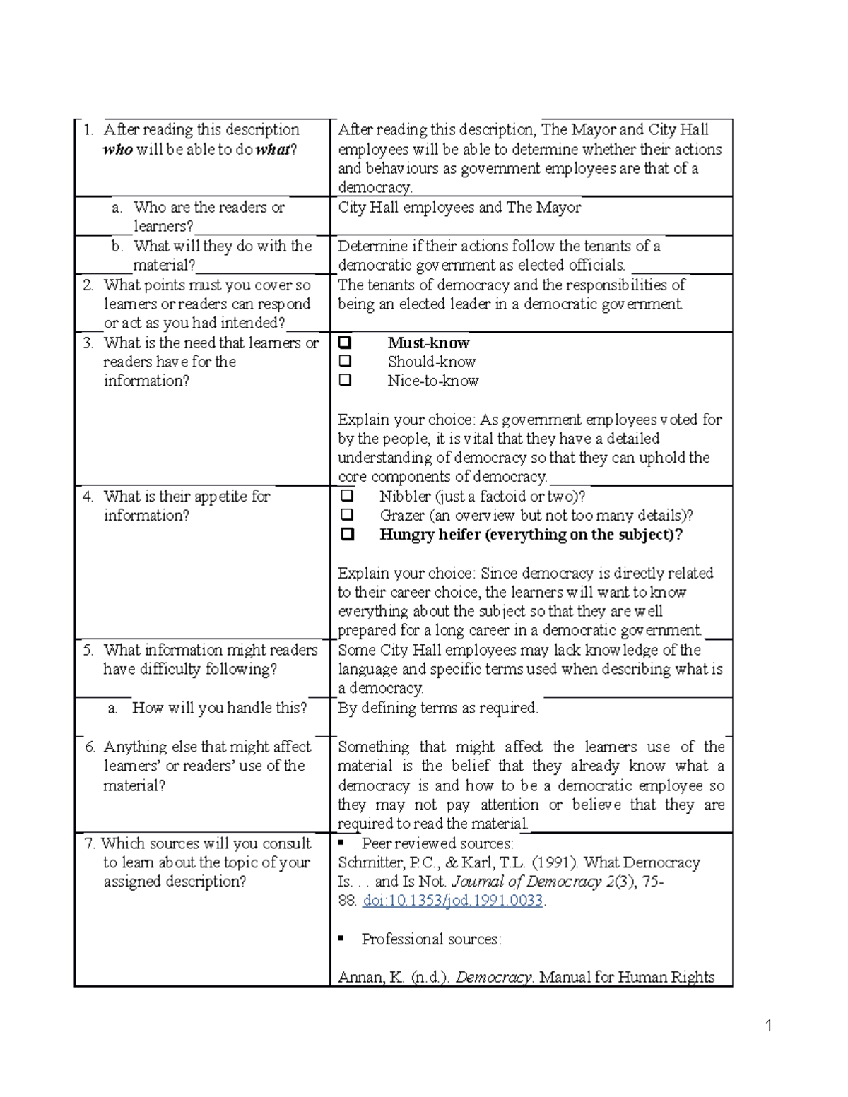 Description assignment - After reading this description who will be ...