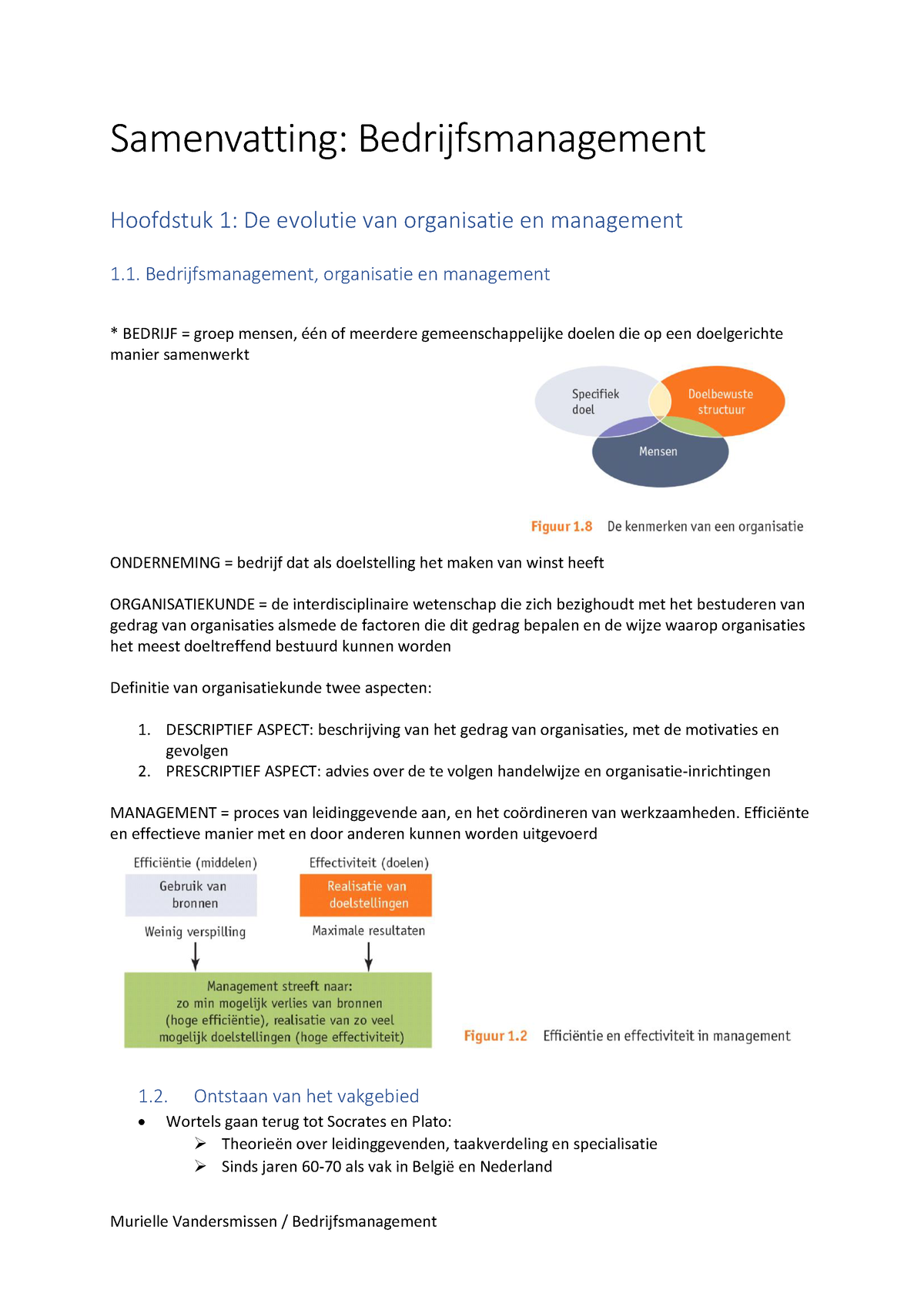 Samenvatting Bedrijfsmanagement ION 2 Karel De Grote Hogeschool ...