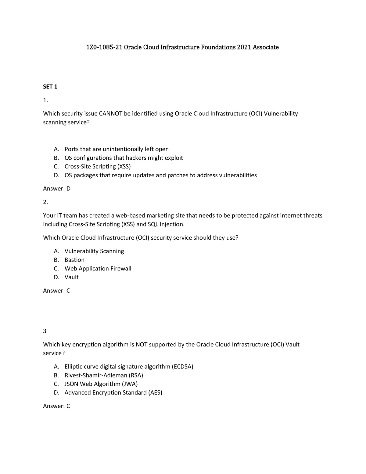 New 1Z0-1085-21 Exam Pattern