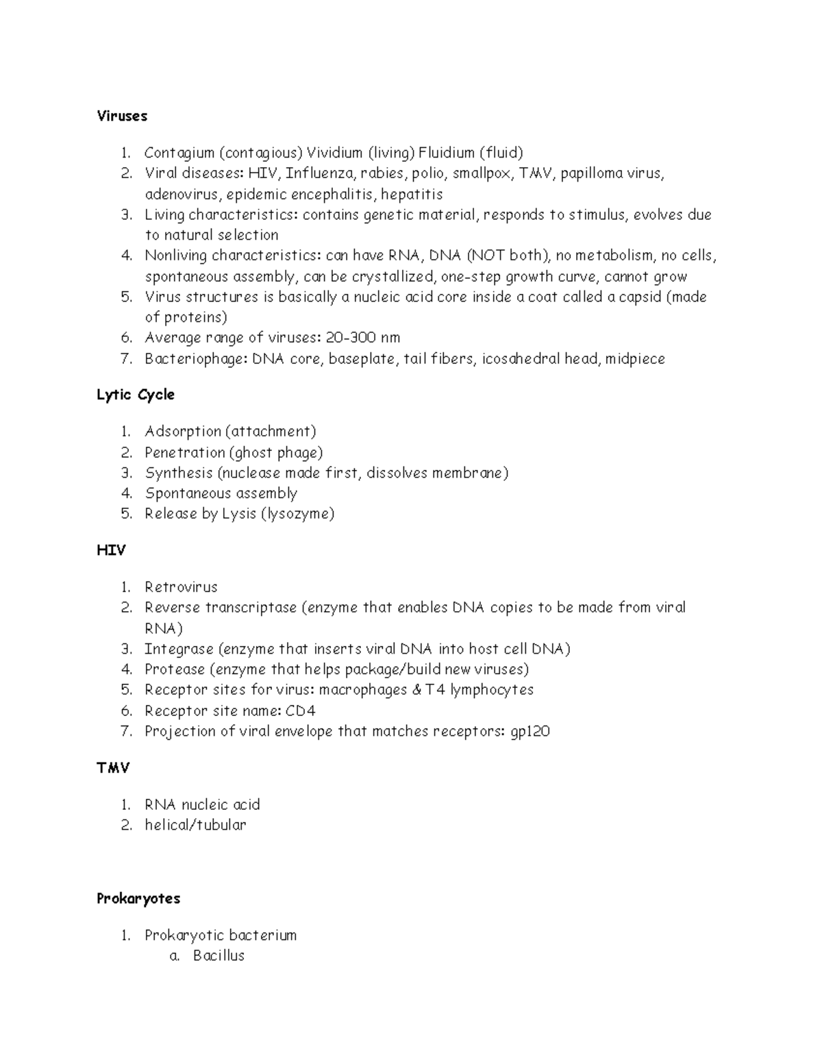 Lab Practical 2 - Viruses Contagium (contagious) Vividium (living ...