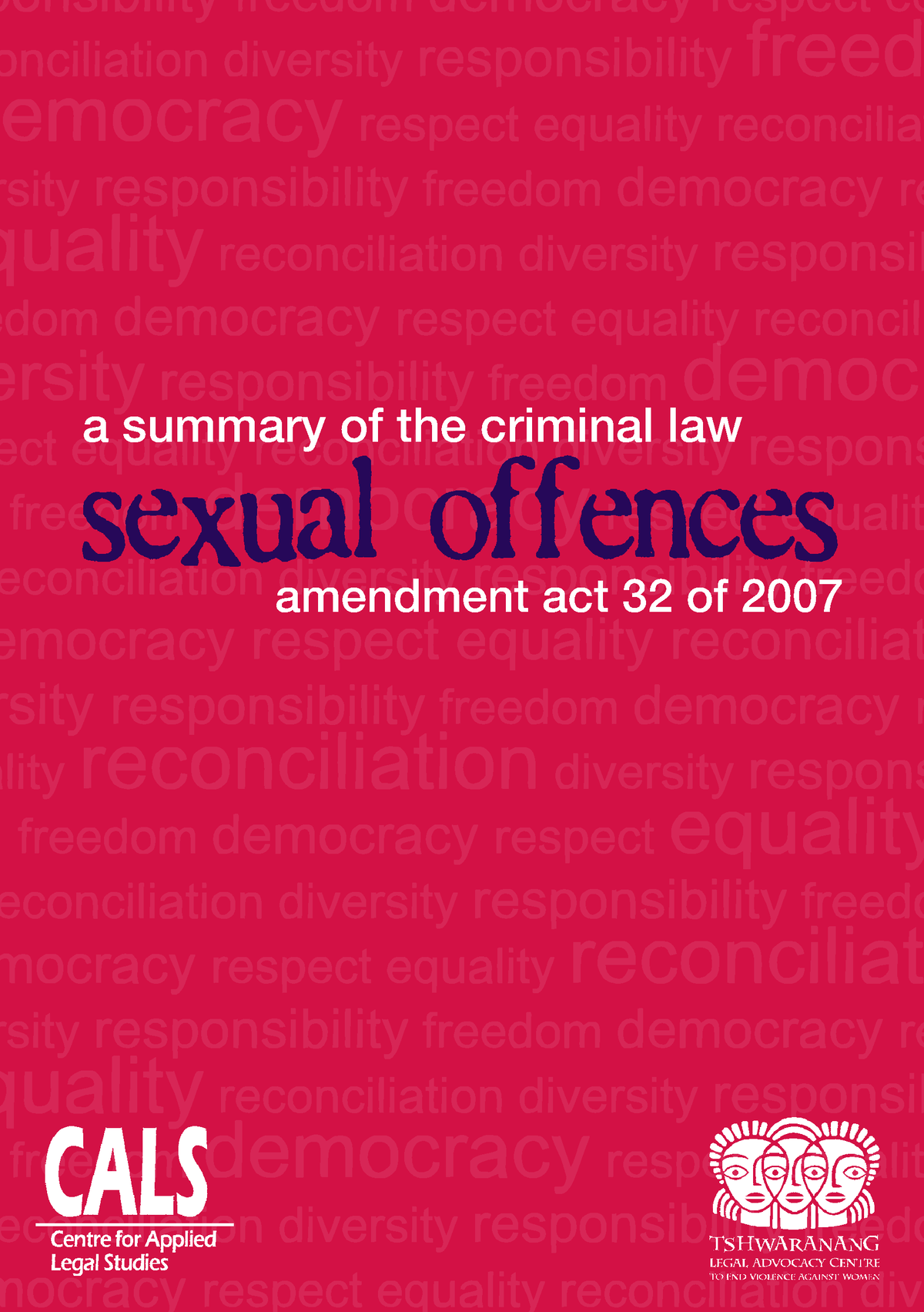 A Summary Of The Criminal Law Sexual Offences Amendment Act Cals Amendment Act 32 Of 2007 A 1468