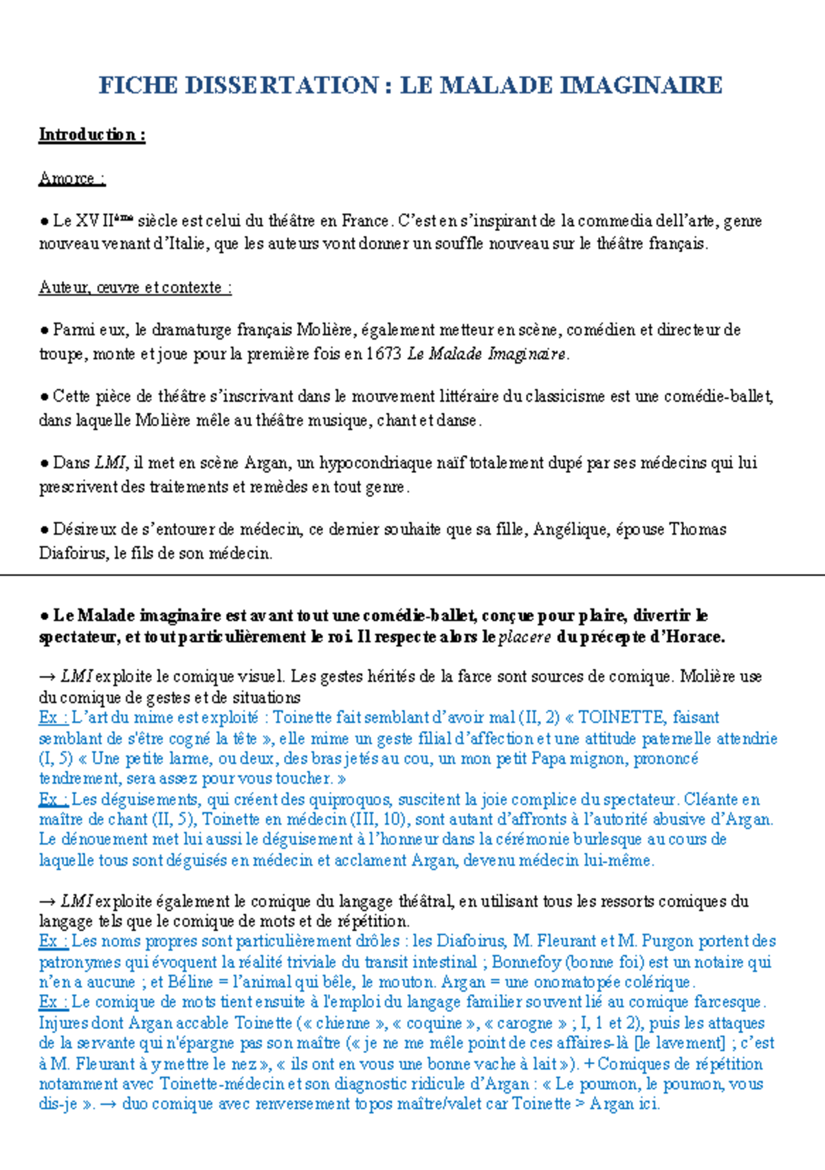 Citation Le Malade Imaginaire Dissertation www.studocu.com