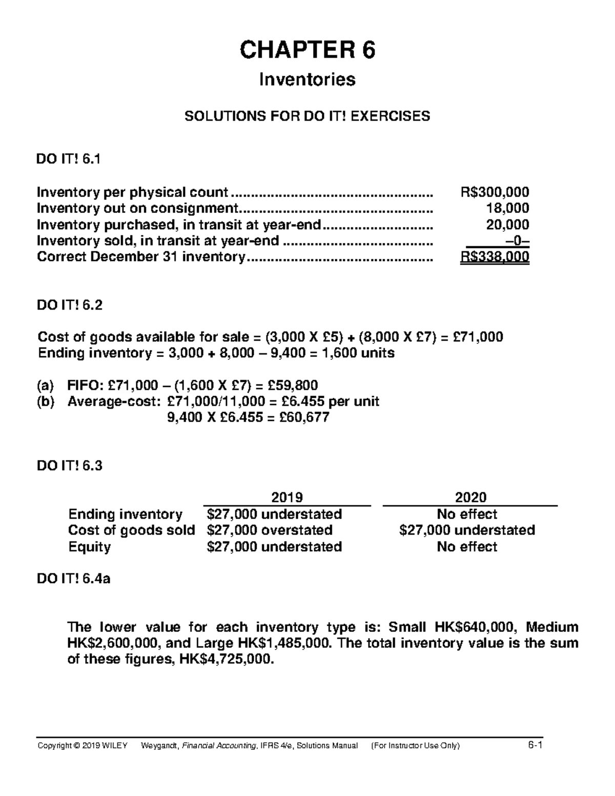 Chapter 6 Solution - Financial Management - Copyright © 2019 WILEY ...