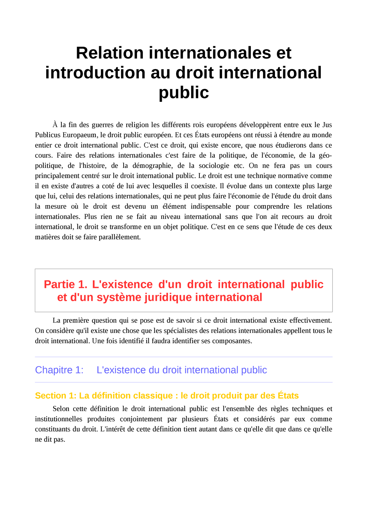 dissertation juridique relation internationale