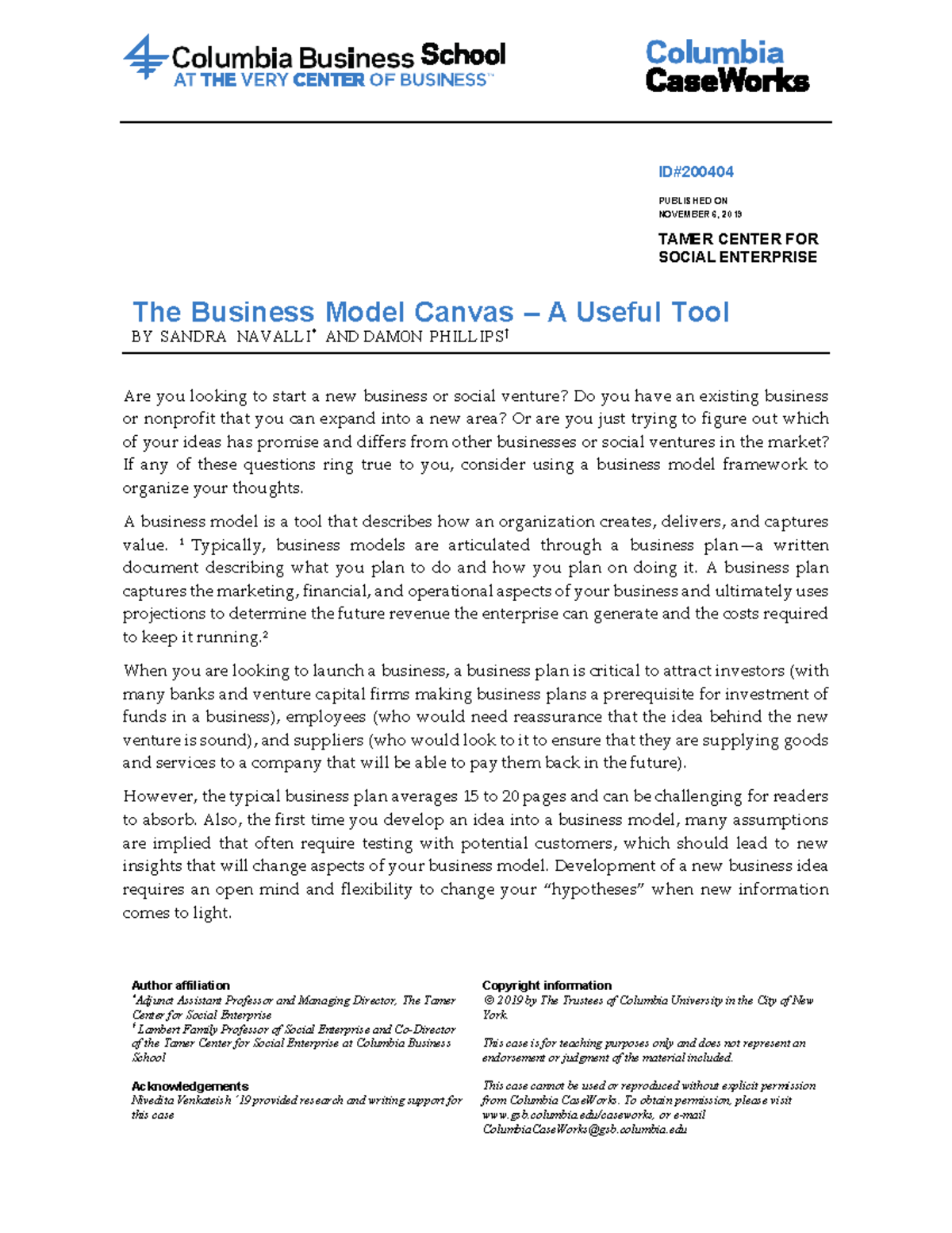 The Business Model Canvas – A Useful Tool - A business model is a tool ...