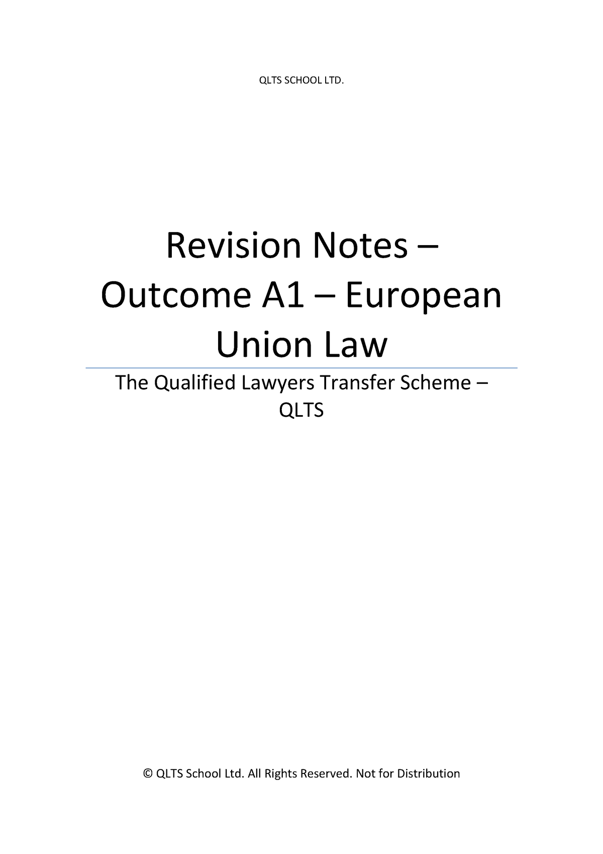 a01-rn-european-union-law-qlts-school-ltd-revision-notes-outcome